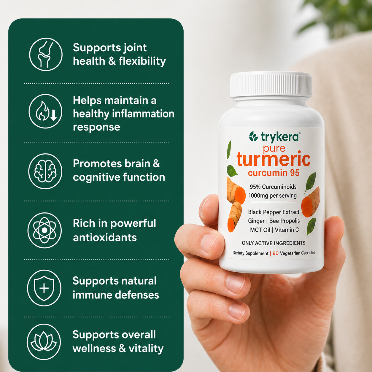Turmeric Curcumin Capsules (1,000mg)